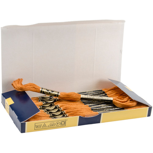 12 Pack - DMC 6-Strand Embroidery Cotton 8.7yd-Medium Golden Brown - 117-976
