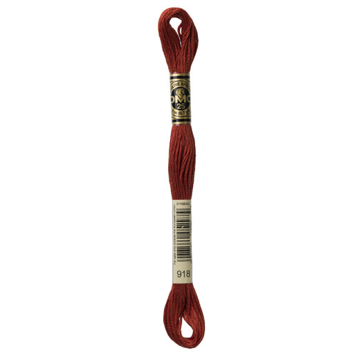 12 Pack - DMC 6-Strand Embroidery Cotton 8.7yd-Dark Red Copper - 117-918 - 077540052974