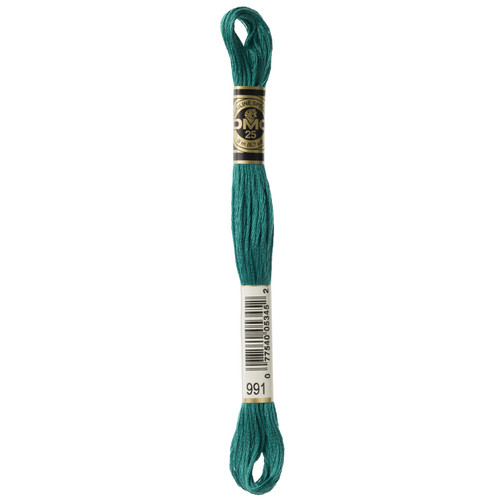 12 Pack - DMC 6-Strand Embroidery Cotton 8.7yd-Dark Aquamarine - 117-991 - 077540053452