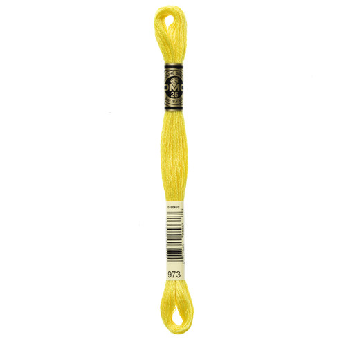 12 Pack - DMC 6-Strand Embroidery Cotton 8.7yd-Bright Canary - 117-973 - 077540053377