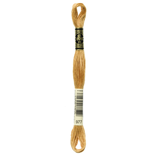 12 Pack - DMC 6-Strand Embroidery Cotton 8.7yd-Light Golden Brown - 117-977 - 077540053407