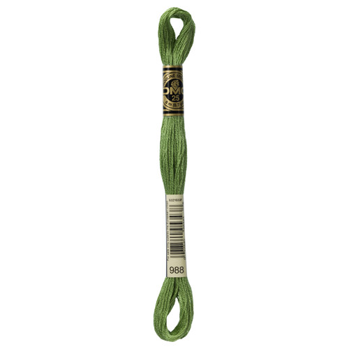 12 Pack - DMC 6-Strand Embroidery Cotton 8.7yd-Medium Forest Green - 117-988 - 077540053438