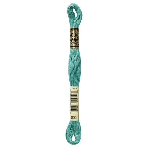 12 Pack - DMC 6-Strand Embroidery Cotton 8.7yd-Medium Aquamarine - 117-992 - 077540053469