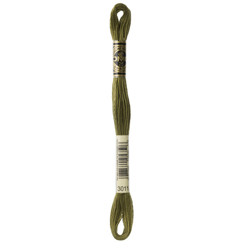 12 Pack - DMC 6-Strand Embroidery Cotton 8.7yd-Dark Khaki Green - 117-3011 - 077540053506