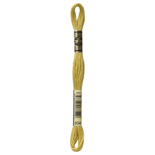 12 Pack - DMC 6-Strand Embroidery Cotton 8.7yd-Very Light Golden Olive - 117-834 - 077540052684