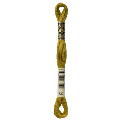 12 Pack - DMC 6-Strand Embroidery Cotton 8.7yd-Golden Olive - 117-832 - 077540052660