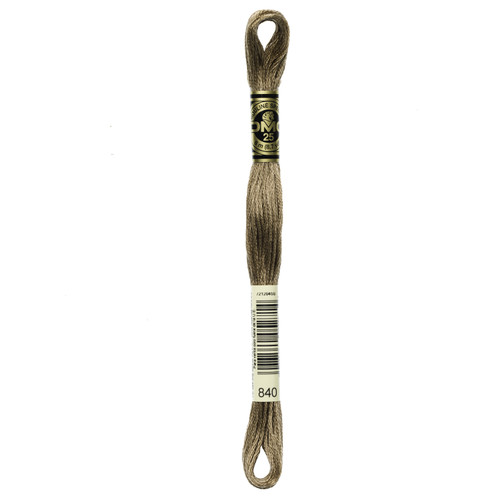 12 Pack - DMC 6-Strand Embroidery Cotton 8.7yd-Medium Beige Brown - 117-840 - 077540052714