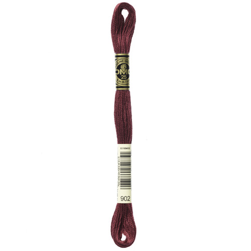 12 Pack - DMC 6-Strand Embroidery Cotton 8.7yd-Very Dark Garnet - 117-902 - 077540052851