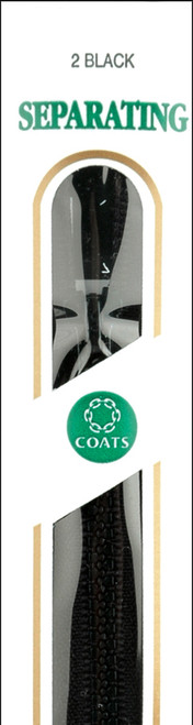 Coats Medium-Weight Separating Zipper 18"-Black F23 18-2 - 073650364518