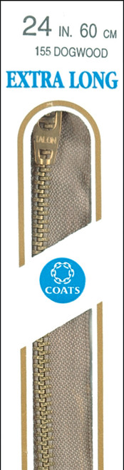 Coats Extra Long Metal Zipper 30"-Dogwood - F28 30-155 - 073650369209