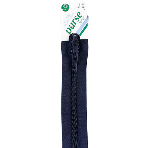 Coats Purse Double Slider Zipper 18"-Navy - F53 18-13