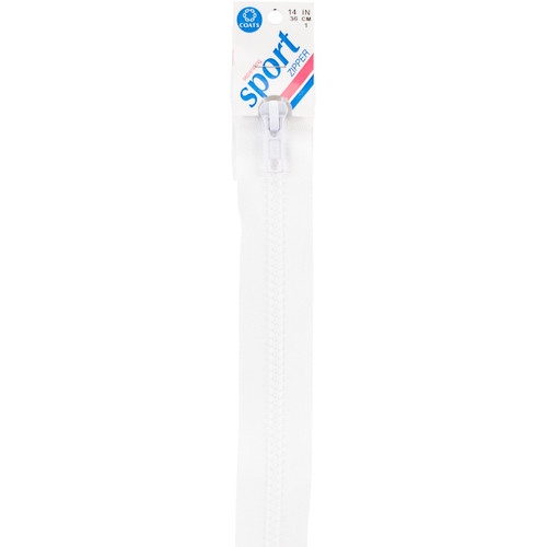 Coats Sport Separating Zipper 14"-White - F43 14-1 - 073650320002