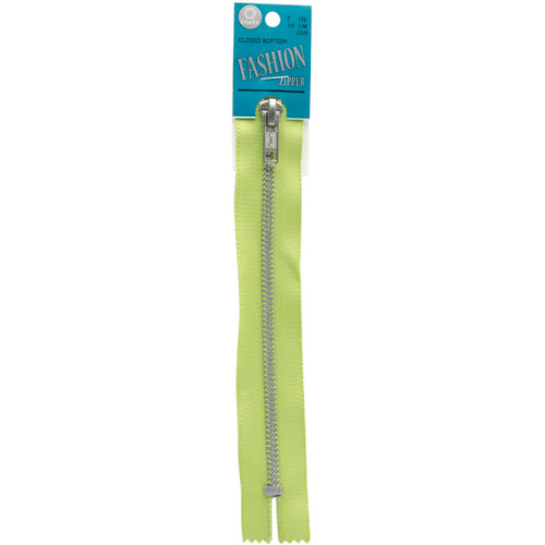 Coats Fashion Metal Aluminum Closed Bottom Zipper 7"-Kiwi - F24A 7-359 - 073650827259