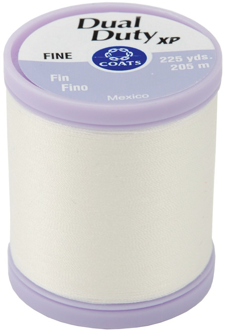 Coats Dual Duty XP Fine Thread 225yd-White - S940-0100 - 073650779862