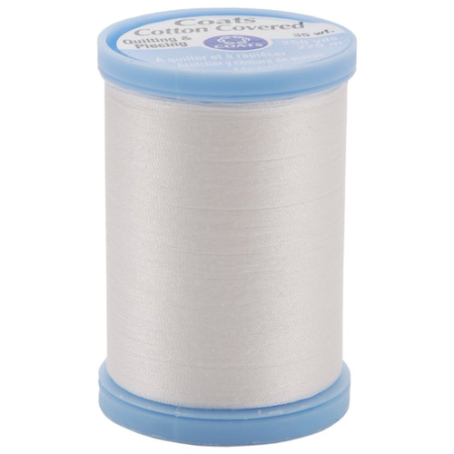 Coats Cotton Covered Quilting & Piecing Thread 250yd-White - S925-100 - 073650806148