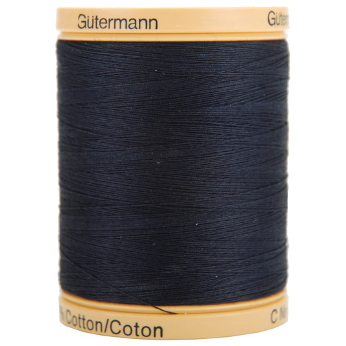 Gutermann Natural Cotton Thread Solids 876yd-Midnight Blue 800C-6210 - 40080156057974008015605797