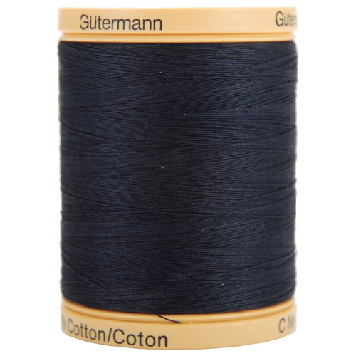 Gutermann Natural Cotton Thread Solids 876yd-Midnight Blue - 800C-6210 - 40080156057974008015605797