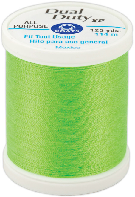 Coats Dual Duty XP General Purpose Thread 125yd-Neon Green S900-9265 - 073650776410