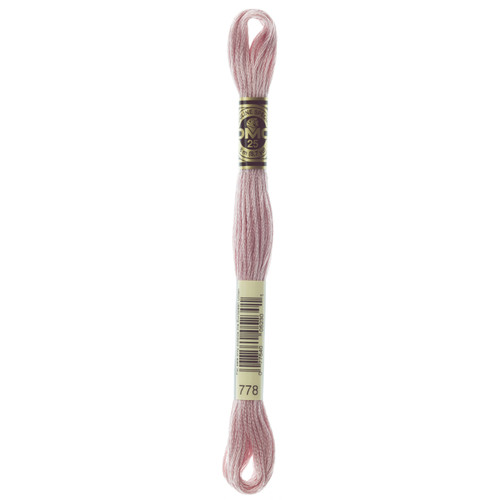 12 Pack - DMC 6-Strand Embroidery Cotton 8.7yd-Very Light Antique Mauve - 117-778 - 077540052301