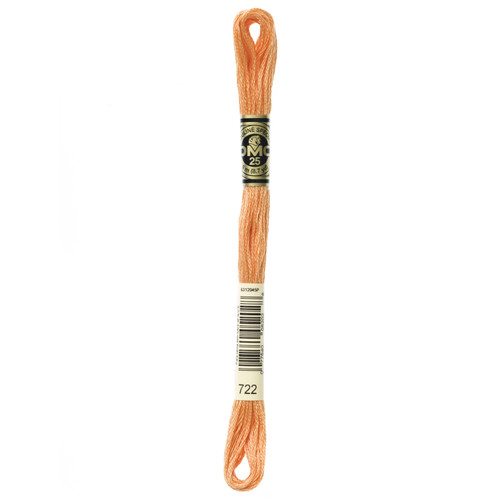 12 Pack - DMC 6-Strand Embroidery Cotton 8.7yd-Light Orange Spice - 117-722 - 077540052028