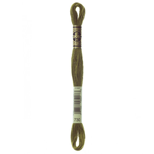 12 Pack - DMC 6-Strand Embroidery Cotton 8.7yd-Very Dark Olive Green - 117-730 - 077540052073