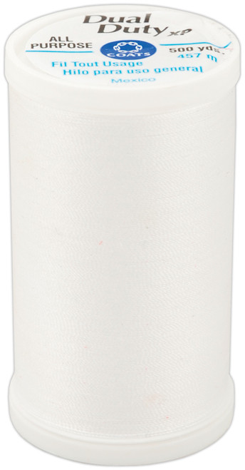 Coats Dual Duty XP General Purpose Thread 500yd-White S930-0100 - 073650779671