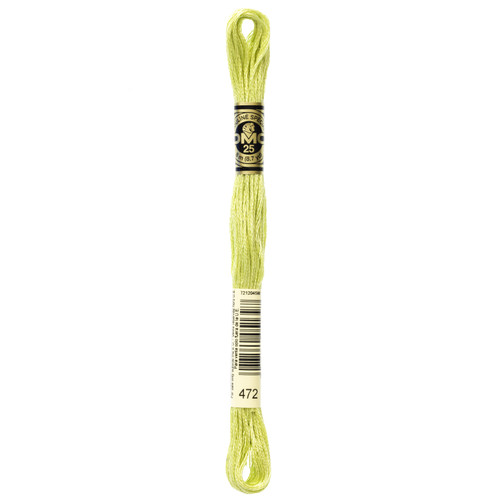 12 Pack - DMC 6-Strand Embroidery Cotton 8.7yd-Ultra Light Avocado Green - 117-472 - 077540051397