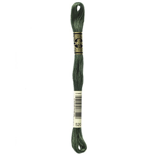 12 Pack - DMC 6-Strand Embroidery Cotton 8.7yd-Dark Fern Green - 117-520 - 077540051502