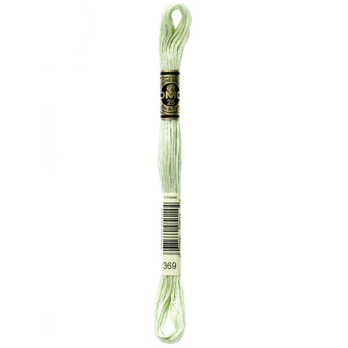 12 Pack - DMC 6-Strand Embroidery Cotton 8.7yd-Very Light Pistachio Green - 117-369 - 077540051144