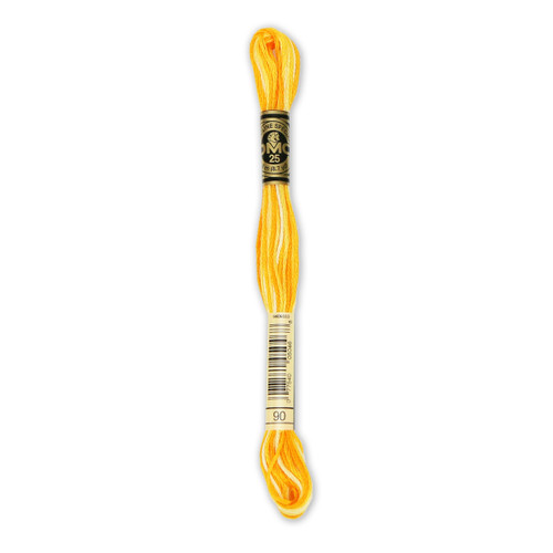 12 Pack - DMC 6-Strand Embroidery Cotton 8.7yd-Variegated Yellow - 117-90 - 077540050468 12 Pack - DMC 6-Strand Embroidery Cotton 8.7yd-Variegated Yellow - 117-90 - 077540050468