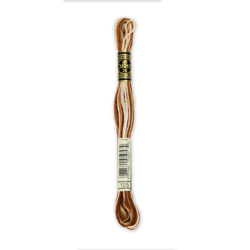 12 Pack - DMC 6-Strand Embroidery Cotton 8.7yd-Variegated Brown - 117-105 - 077540050574