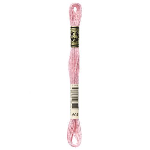 12 Pack - DMC 6-Strand Embroidery Cotton 8.7yd-Light Cranberry - 117-604 - 077540051724