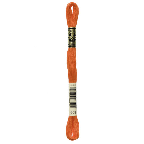 12 Pack - DMC 6-Strand Embroidery Cotton 8.7yd-Bright Orange - 117-608 - 077540051755