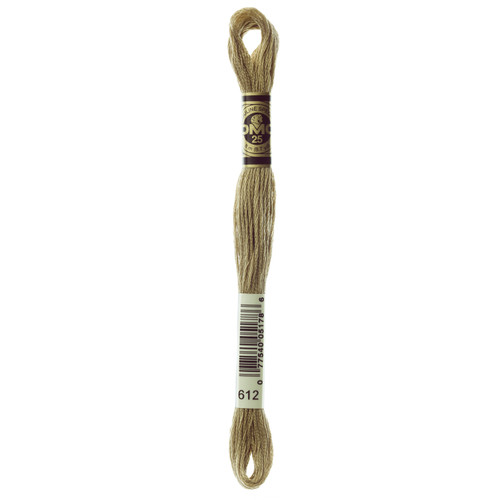12 Pack - DMC 6-Strand Embroidery Cotton 8.7yd-Light Drab Brown - 117-612 - 077540051786