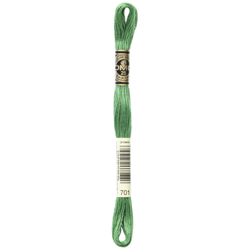 12 Pack - DMC 6-Strand Embroidery Cotton 8.7yd-Light Christmas Green - 117-701 - 077540051946