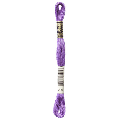 12 Pack - DMC 6-Strand Embroidery Cotton 8.7yd-Very Dark Lavender - 117-208 - 077540050727