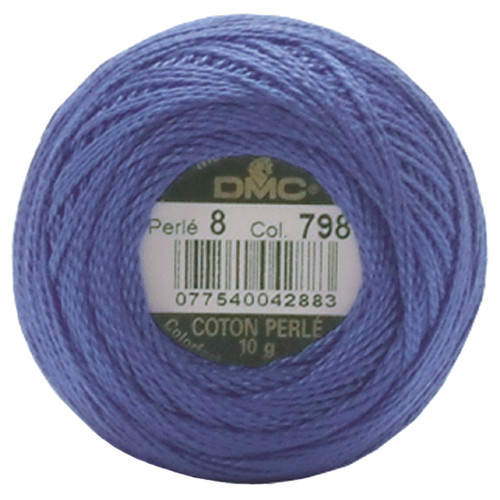DMC Pearl Cotton Ball Size 8 87yd-Dark Delft Blue - 116 8-798 - 077540042883 DMC Pearl Cotton Ball Size 8 87yd-Dark Delft Blue - 116 8-798 - 077540042883