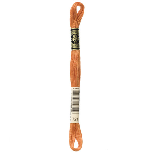 12 Pack - DMC 6-Strand Embroidery Cotton 8.7yd-Medium Orange Spice - 117-721 - 077540052011