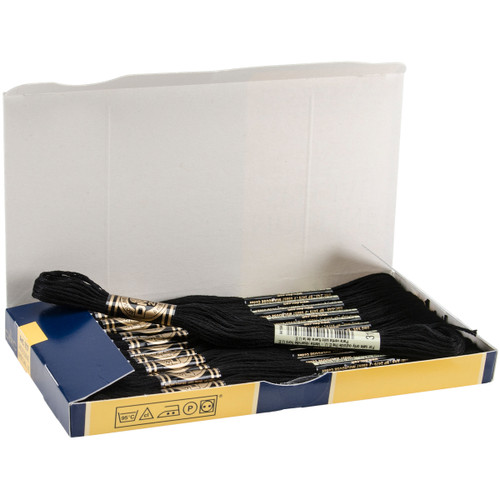 12 Pack - DMC 6-Strand Embroidery Cotton 8.7yd-Black - 117-310 12 Pack - DMC 6-Strand Embroidery Cotton 8.7yd-Black - 117-310