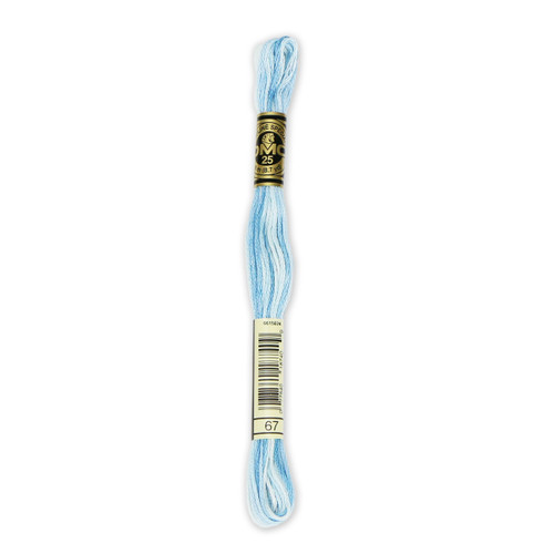 12 Pack - DMC 6-Strand Embroidery Cotton 8.7yd-Variegated Baby Blue - 117-67 - 077540187409