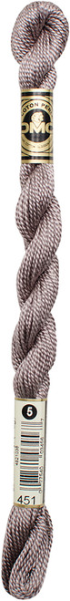 DMC Pearl Cotton Skein Size 5 27.3yd-Dark Shell Gray - 115 5-451 - 077540034567