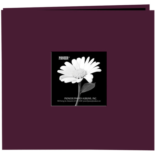 Pioneer Book Cloth Cover Post Bound Album 8"X8"-Sweet Plum MB88CB-FN/SP - 023602637139