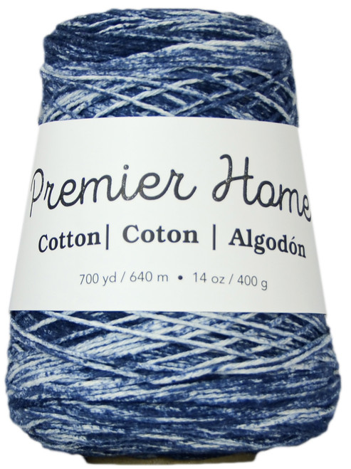Premier Home Cotton Multi Yarn Cone-Denim Splash - 1032-02 - 847652052403 Premier Home Cotton Multi Yarn Cone-Denim Splash - 1032-02 - 847652052403