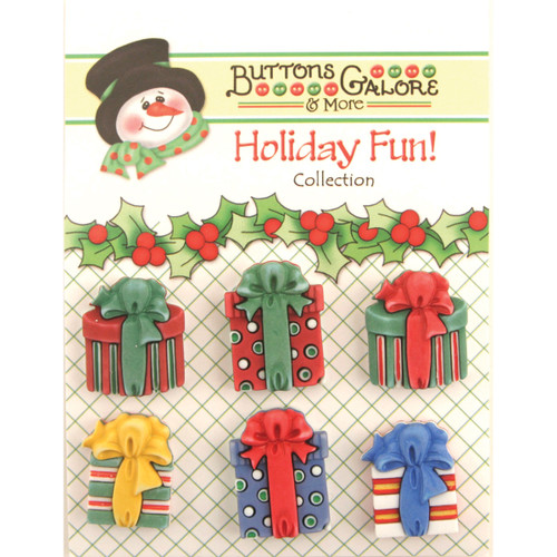 Buttons Galore Holiday Fun Buttons-Christmas Presents CM-107 - 840934011761