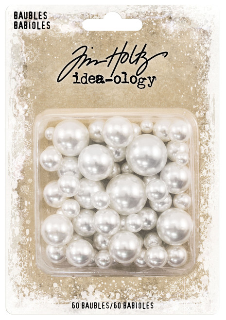 Idea-Ology Pearl Baubles .313" To .75" 60/Pkg-Undrilled Cream Pearls TH94099 - 040861940992