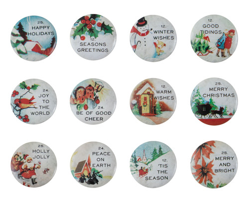 2 Pack Idea-Ology Quote Flair Buttons 12/Pkg-Christmas TH94196