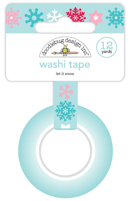 Doodlebug Washi Tape 15mmX12yd-Let It Snow WT7499 - 842715074996