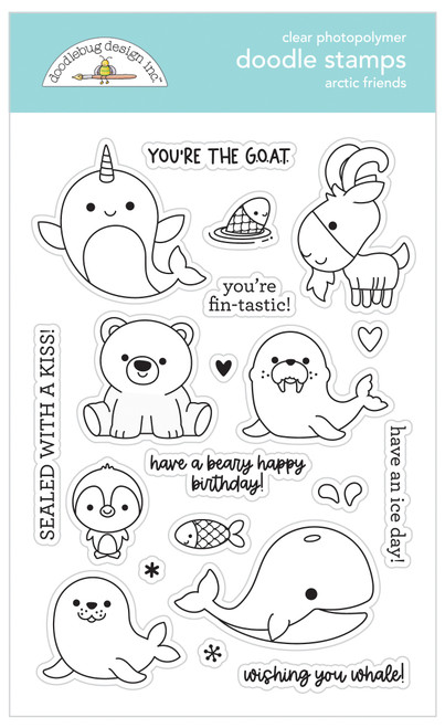 Doodlebug Clear Doodle Stamps-Arctic Friends DS7517 - 842715075177