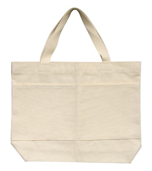 2 Pack - Wear'm Medium Tote 13.5"x11.5"x2"-Natural - MR410 - 818639000267