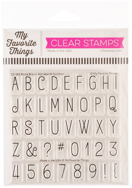 My Favorite Things Clear Stamps 4"X4"-Birdie Brown Alphabet & Numbers CS583 - 849923042366